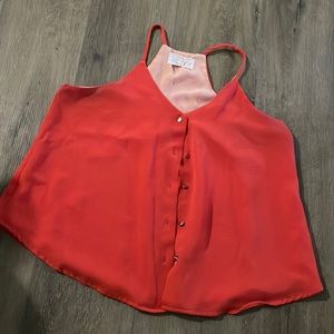 Sweet Wanderer Orange sleeveless blouse